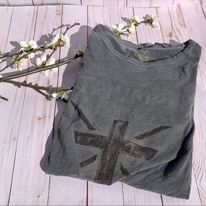 Triumph by Lucky Brand Short Sleeve Tee Gray L